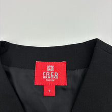 Load image into Gallery viewer, Boys Fred Bracks, black suit / formal waistcoat / vest, EUC, size 7,  