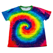 Load image into Gallery viewer, Unisex bright, soft feel stretchy tie dyed tee / top, EUC, size 8,  