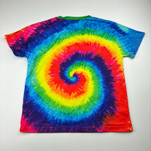 Load image into Gallery viewer, Unisex bright, soft feel stretchy tie dyed tee / top, EUC, size 8,  