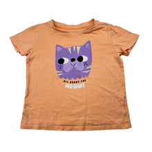 Load image into Gallery viewer, Girls Target, organic cotton tee / top, cat, FUC, size 3,  