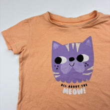 Load image into Gallery viewer, Girls Target, organic cotton tee / top, cat, FUC, size 3,  