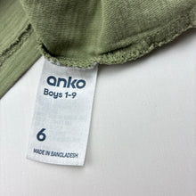 Load image into Gallery viewer, Boys Anko, green cotton tee / top, GUC, size 6,  