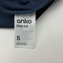 Load image into Gallery viewer, Girls Anko, navy cotton long sleeve tee / top, unicorn, EUC, size 5,  