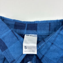 Load image into Gallery viewer, Boys Anko, checked flannel cotton long sleeve shirt, EUC, size 5,  