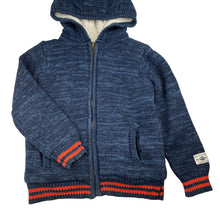 Load image into Gallery viewer, Boys Milkshake, thick fleece lined knit cotton zip hoodie sweater, GUC, size 7,  