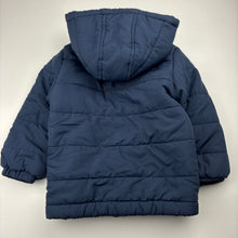 Load image into Gallery viewer, Unisex Anko, navy puffer jacket / coat, GUC, size 3,  