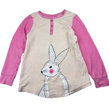 Load image into Gallery viewer, Girls Kids &amp; Co, waffle long sleeve pyjama top, rabbit, FUC, size 8,  