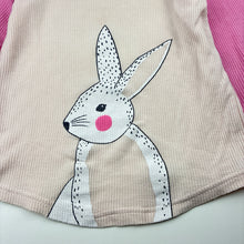 Load image into Gallery viewer, Girls Kids &amp; Co, waffle long sleeve pyjama top, rabbit, FUC, size 8,  