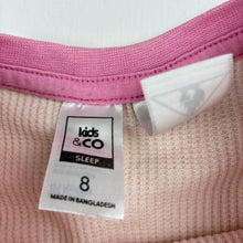 Load image into Gallery viewer, Girls Kids &amp; Co, waffle long sleeve pyjama top, rabbit, FUC, size 8,  