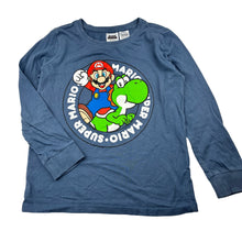 Load image into Gallery viewer, Boys Nintendo, Super Mario cotton long sleeve pyjama top, GUC, size 7,  
