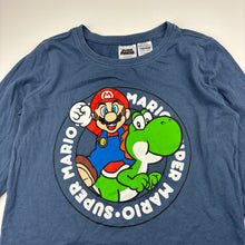 Load image into Gallery viewer, Boys Nintendo, Super Mario cotton long sleeve pyjama top, GUC, size 7,  
