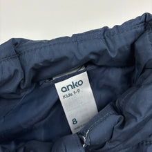 Load image into Gallery viewer, Boys Anko, navy, yellow &amp; green puffer vest, mark on front, FUC, size 8,  