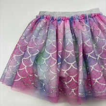 Load image into Gallery viewer, Girls Target, cotton lined tulle &amp; sequin skirt, elasticated, GUC, size 4,  
