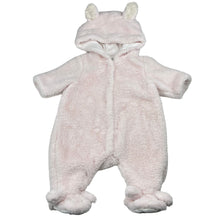 Load image into Gallery viewer, Girls Beatrix Potter, Peter Rabbit lined soft feel faux fur coverall / romper, EUC, size 000,  