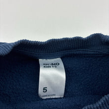 Load image into Gallery viewer, Girls Anko, navy fleece lined sweater / jumper, FUC, size 5,  