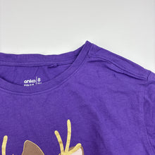 Load image into Gallery viewer, Girls Anko, purple cotton tee / top, FUC, size 8,  