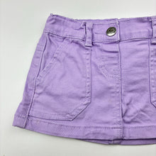 Load image into Gallery viewer, Girls Kids &amp; Co, purple stretch cotton skirt, adjustable, FUC, size 1,  