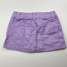 Load image into Gallery viewer, Girls Kids &amp; Co, purple stretch cotton skirt, adjustable, FUC, size 1,  
