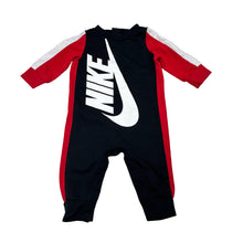 Load image into Gallery viewer, Unisex Nike, black, red &amp; white romper, EUC, size 000,  