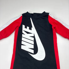 Load image into Gallery viewer, Unisex Nike, black, red &amp; white romper, EUC, size 000,  