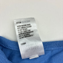 Load image into Gallery viewer, Unisex Tiny Little Wonders, blue cotton tee / top, cat, GUC, size 0000,  