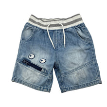 Load image into Gallery viewer, Boys H&amp;T, blue denim shorts, elasticated, FUC, size 3,  