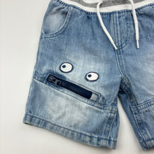 Load image into Gallery viewer, Boys H&amp;T, blue denim shorts, elasticated, FUC, size 3,  