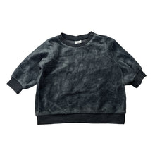 Load image into Gallery viewer, Unisex H&amp;M, grey velour long sleeve top, GUC, size 000,  