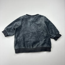 Load image into Gallery viewer, Unisex H&amp;M, grey velour long sleeve top, GUC, size 000,  