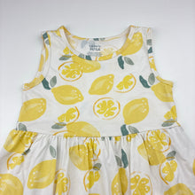 Load image into Gallery viewer, Girls Carters, soft feel sleeveless dress, lemons, FUC, size 5, L: 56cm