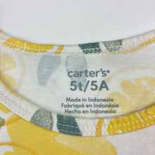 Load image into Gallery viewer, Girls Carters, soft feel sleeveless dress, lemons, FUC, size 5, L: 56cm