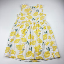 Load image into Gallery viewer, Girls Carters, soft feel sleeveless dress, lemons, FUC, size 5, L: 56cm