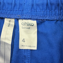 Load image into Gallery viewer, Unisex Anko, royal blue school shorts, elasticated, GUC, size 4,  