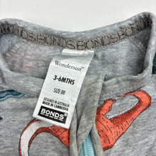 Load image into Gallery viewer, Boys Bonds, zip wondersuit / zippy / romper, dinosaurs, FUC, size 00,  