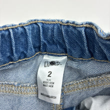Load image into Gallery viewer, Boys H&amp;T, distressed denim jeans, adjustable, Inside leg: 37.5cm, GUC, size 2,  