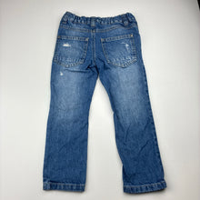 Load image into Gallery viewer, Boys H&amp;T, distressed denim jeans, adjustable, Inside leg: 37.5cm, GUC, size 2,  