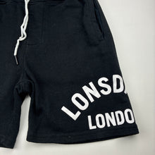 Load image into Gallery viewer, Boys LONSDALE, black casual shorts, elasticated, FUC, size 10,  