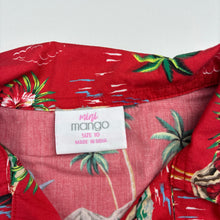 Load image into Gallery viewer, Girls Mango, cotton Christmas tie front shirt, EUC, size 10,  