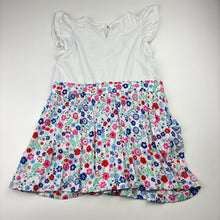 Load image into Gallery viewer, Girls Emerson, spliced cotton / floral viscose dress, FUC, size 4, L: 50cm