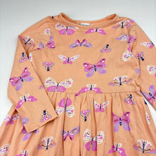 Load image into Gallery viewer, Girls Target, cotton long sleeve dress, butterflies, FUC, size 3, L: 50cm