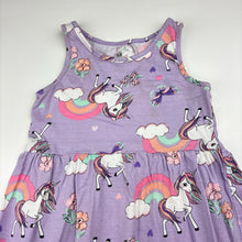 Load image into Gallery viewer, Girls H&amp;M, cotton dress, unicorns, FUC, size 3-4, L: 50cm