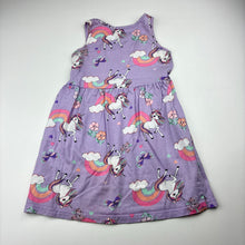 Load image into Gallery viewer, Girls H&amp;M, cotton dress, unicorns, FUC, size 3-4, L: 50cm