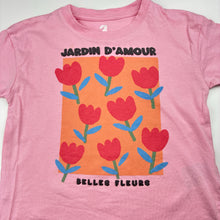 Load image into Gallery viewer, Girls Cotton On, pink cotton tee / top, flowers, FUC, size 3,  