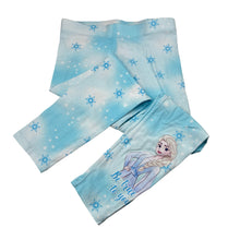 Load image into Gallery viewer, Girls Disney, Frozen Elsa leggings, elasticated, Inside leg: 47cm, GUC, size 6,  