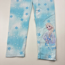 Load image into Gallery viewer, Girls Disney, Frozen Elsa leggings, elasticated, Inside leg: 47cm, GUC, size 6,  