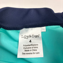 Load image into Gallery viewer, Boys Lily &amp; Dan, short sleeve rashie / swim top, GUC, size 4,  