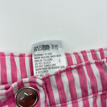 Load image into Gallery viewer, Girls Anko, striped stretch cotton shorts, adjustable, FUC, size 4,  