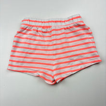 Load image into Gallery viewer, Girls Primark, orange &amp; white stripe shorts, elasticated, GUC, size 3-4,  