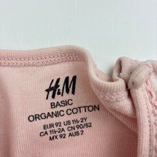 Load image into Gallery viewer, Girls H&amp;M, pink organic cotton bodysuit / romper, FUC, size 2,  