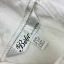 Load image into Gallery viewer, Unisex Bebe by Minihaha, white cotton bodysuit / romper, collar, GUC, size 000,  